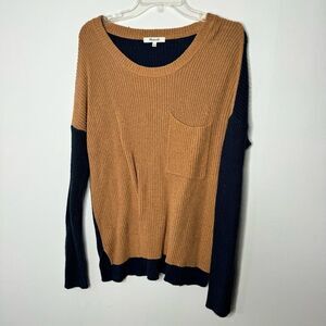 Madewell color block sweater size small